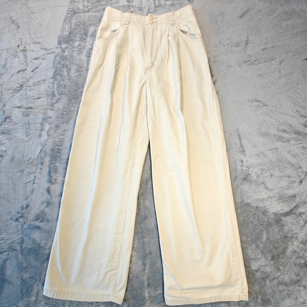 Vintage 90s USA Guess High Rise Wide Leg Pleated Trousers Women 29 Fits 28x27